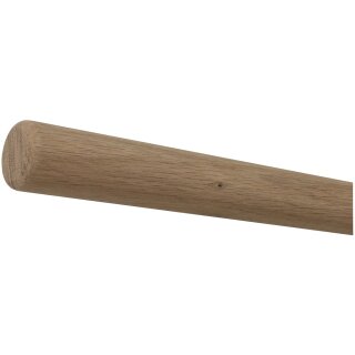 Eiche Holz Handlauf unbehandelt Ø 42 mm mit Holzenden ohne Halter, Länge 70 cm und Radius gefräst