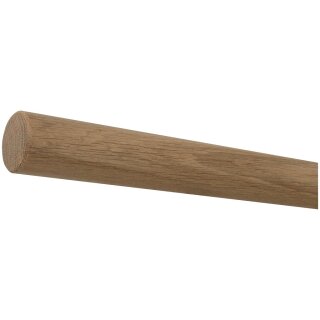 Eiche Holz Handlauf unbehandelt Ø 42 mm mit Holzenden ohne Halter, Länge 80 cm und gefast