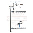 Geländer Edelstahl V2A senkrechte Streben, Länge 1090 mm und Höhe 1000 mm