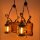 Pendelleuchte Holz Vintage Modell Brett Hoch 4 Lichter