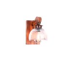 Wandleuchte Holz Vintage Modell Galgen 1 Lichter