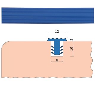 Trittstopp Farbe Blau Anti-Rutsch-Profil Treppenstufen Gleitschutz und Rutschgummi