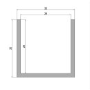 Aluminium U-Profil (120cm bis 260cm) 30x 30x 30x 2mm...