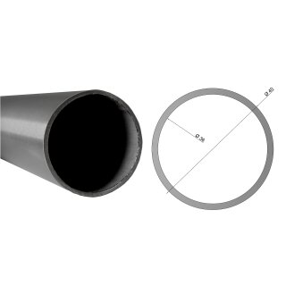 Edelstahlrohr V2A Rohr rund Profil Stange Querschnitt 40 x 2 mm Länge: 300 mm