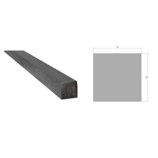 Rund- und Vierkant Edelstahl V2A Niro Vollmaterial quadrat 10/10 mm Länge: 600 mm / 60 cm / 0,6 m