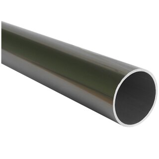 Aluminium Rundrohr Ø 43 x 2 mm Edelstahloptik eloxiert Länge:  300 mm / 30 cm / 0,3 m