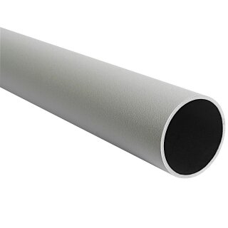 Aluminium Rundrohr Ø 43 x 2 mm Weiß eloxiert RAL 9002  Länge: 500 mm / 50 cm / 0,5 m