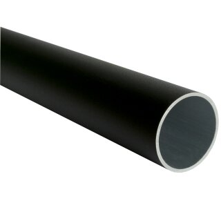 Aluminium Rundrohr Ø 43 x 2 mm Schwarz eloxiert RAL 9005  Länge: 200 mm / 20 cm / 0,2 m